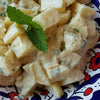 potato salad dressing made with mustard and cumin infused canola oil